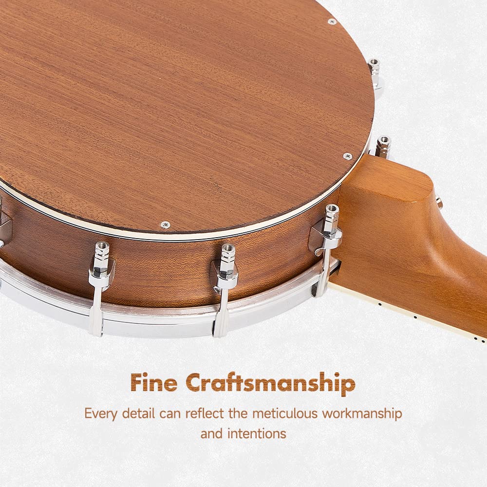 23" Sapele Wood Banjo Ukulele H979756