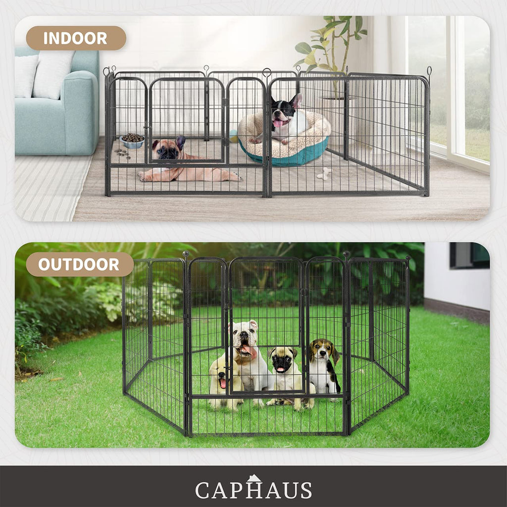 32 Inch Metal Foldable Pet Playpen with Door O3530