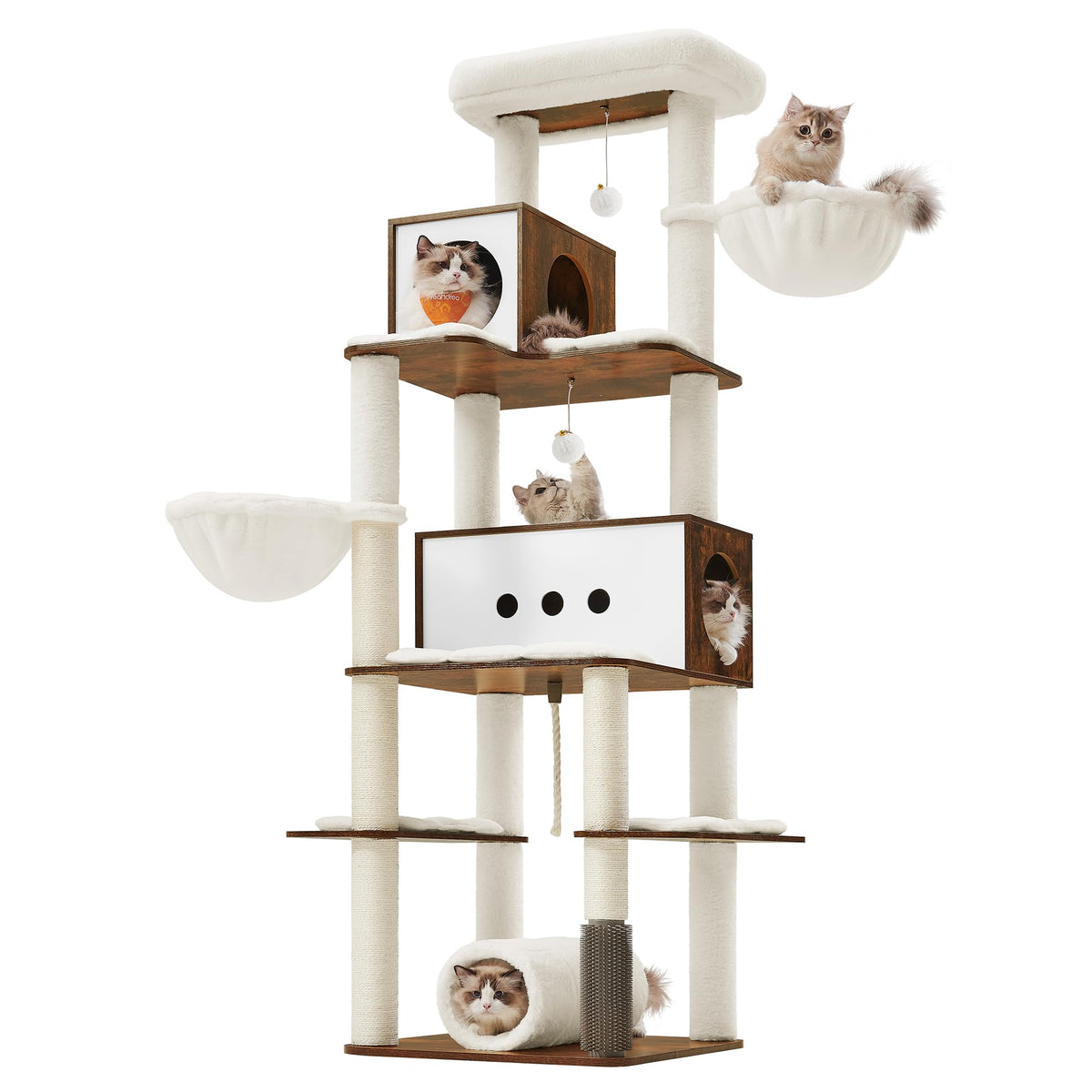 Cat Tree with 2 Caves and 2 Hammocks Y657228