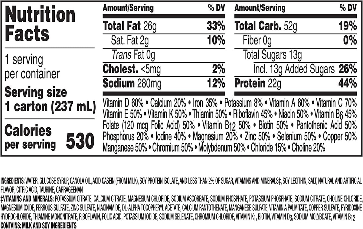 Very High Calorie Nutritional Drink Variety Pack, 12 Count L325