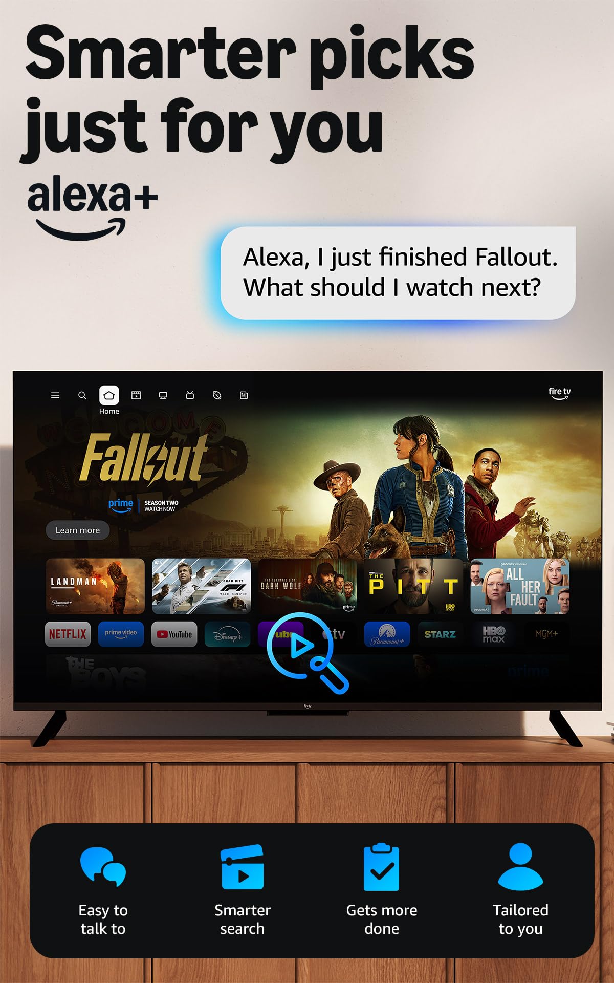 43" 4K Ultra HD Smart TV with Alexa Remote F609