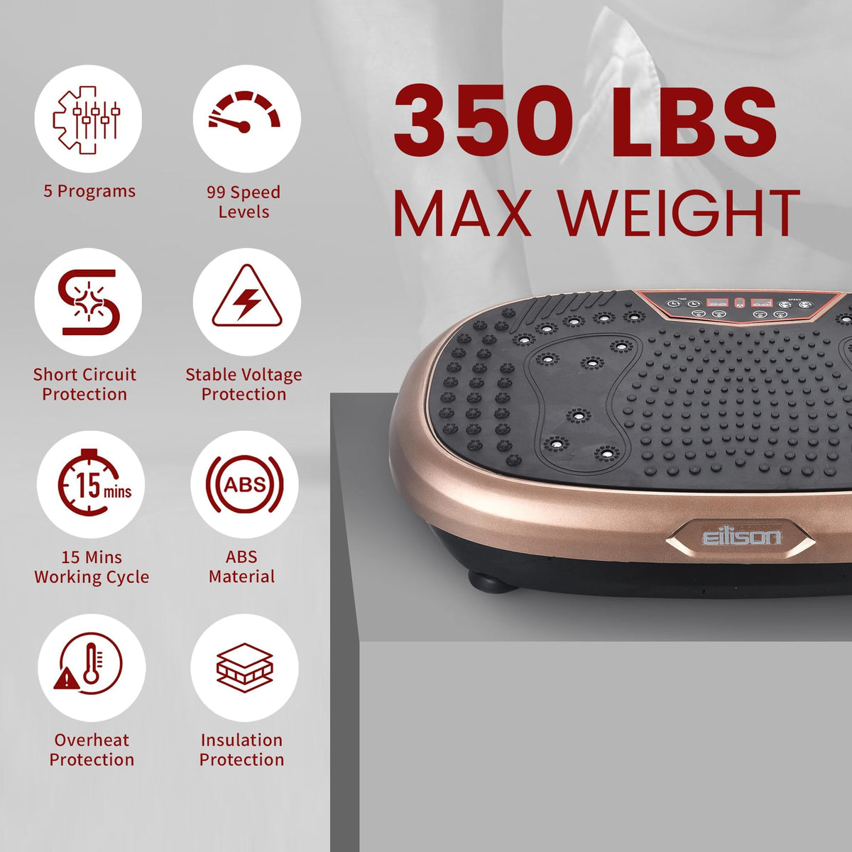 Vibration Plate Exercise Machine with 120 Speeds V3308