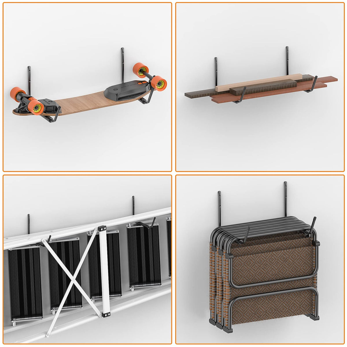 Wall Mount Kayak Storage Rack for 2 Kayaks O339998