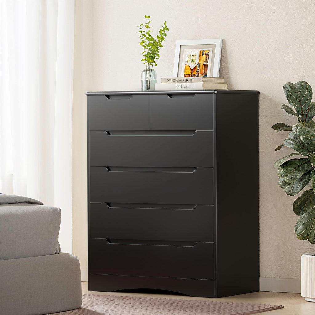 Black 6 Drawer Dresser K170537