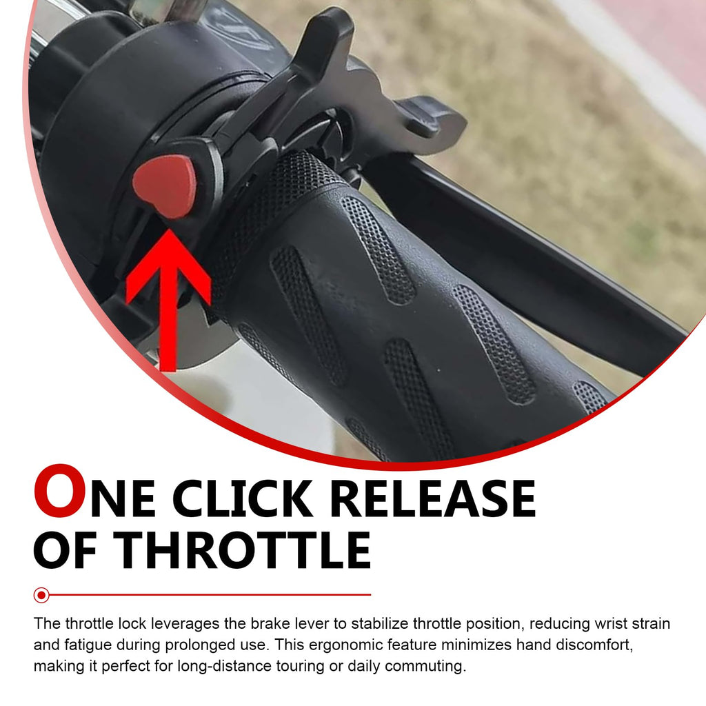 Motorcycle Throttle Lock Cruise Control 1.18"-1.57" Black D60203