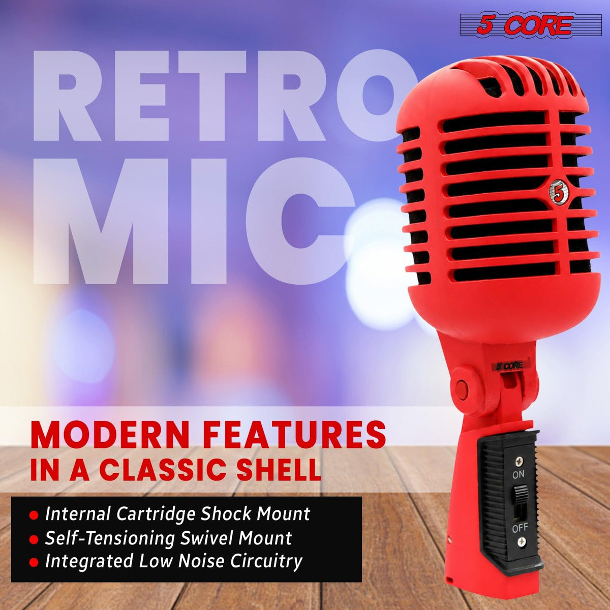 Retro Dynamic Vocal Microphone Y55878