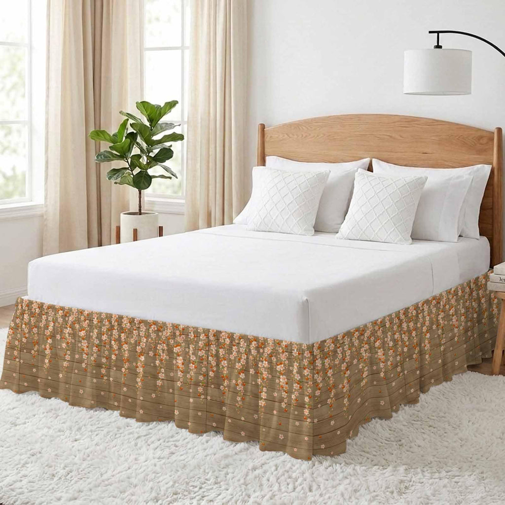 Ruffle Wrap Around Bed Skirt California King 18" Drop O51224
