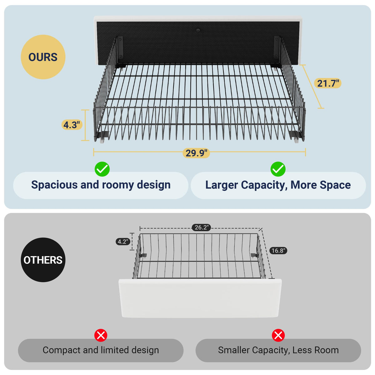 Queen Size Platform Bed Frame with 4 Storage Drawers X1483