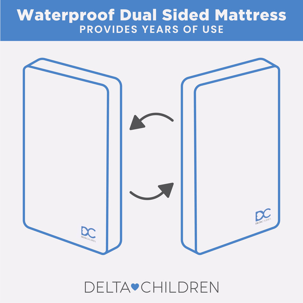 White Crib and Toddler Mattress with Removable Machine-Washable Cover G589725