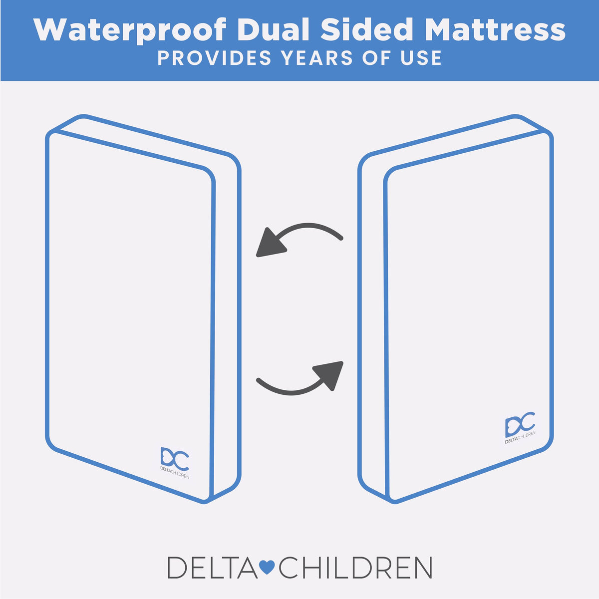 White Crib and Toddler Mattress with Removable Machine-Washable Cover G589725