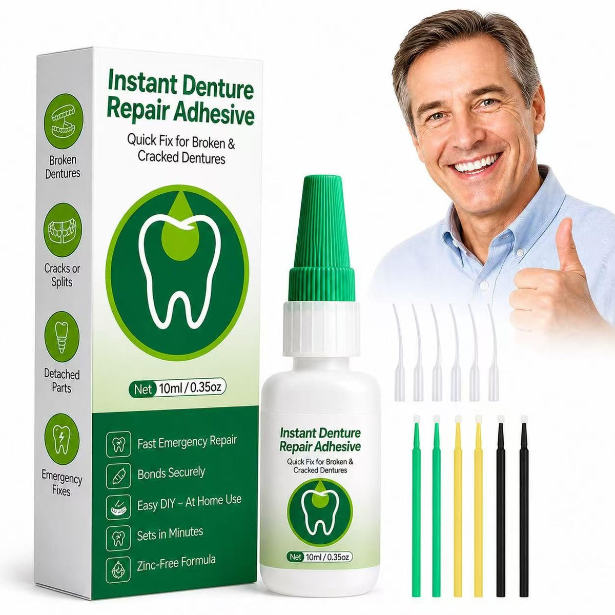 Denture Repair Adhesive Kit 10ML K967