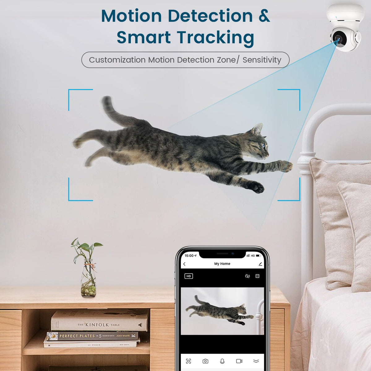 2K Indoor Security Camera with Night Vision F71231