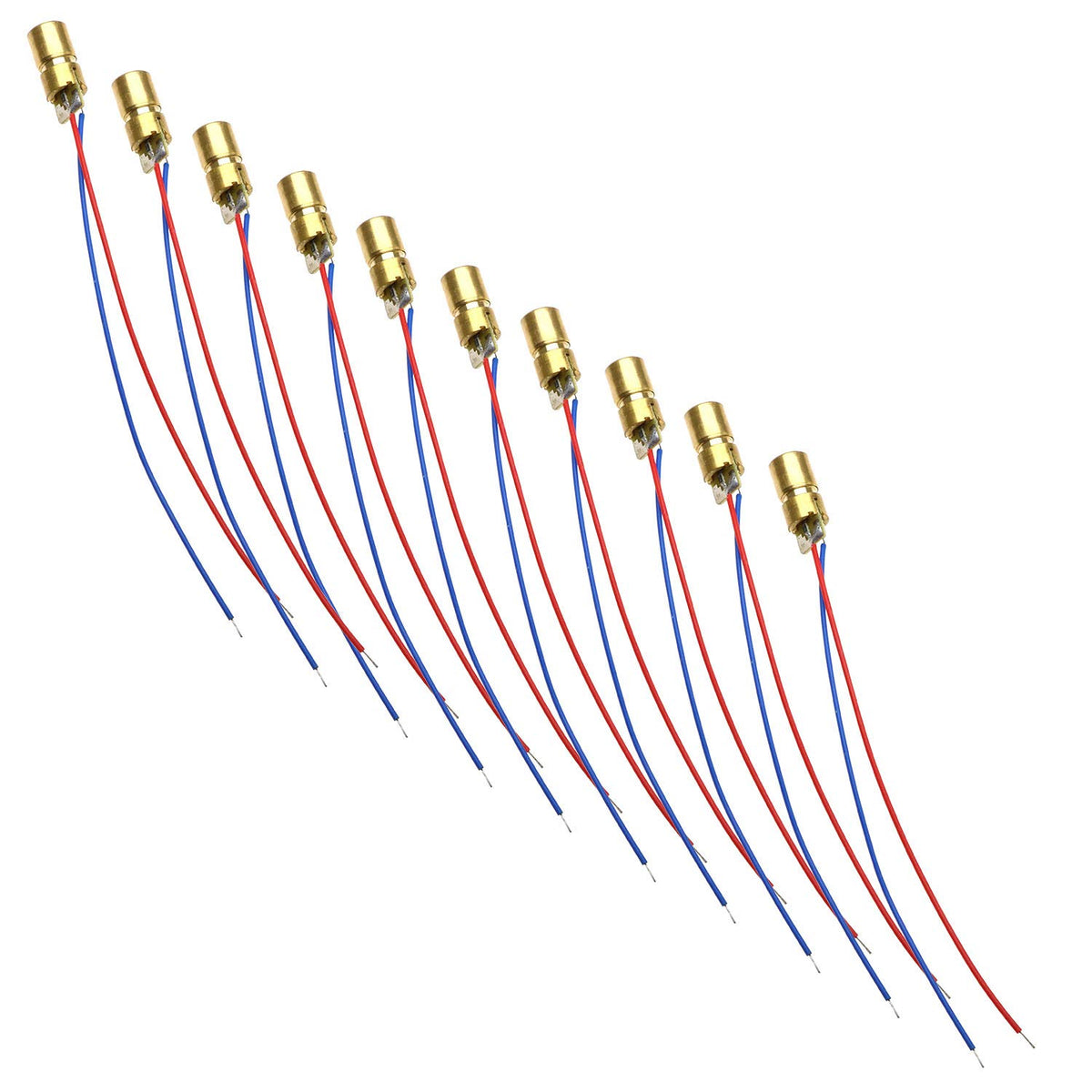 10-Pack 3.3V 650nm Mini Red Laser Dot Diode Module 6mm 5mW X4602