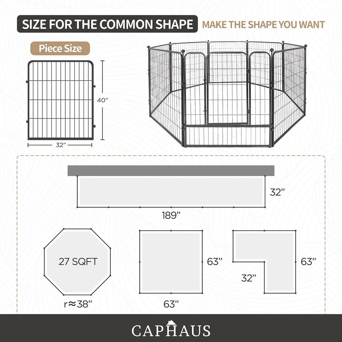 32 Inch Metal Foldable Pet Playpen with Door O3530
