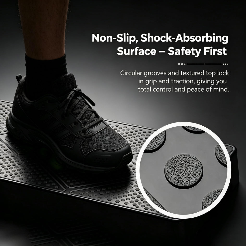 28-Inch Height Adjustable Aerobic Step Platform with 4 Risers K917873