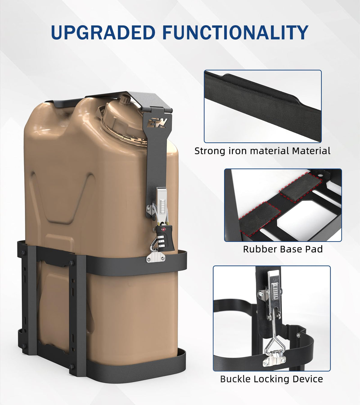 5 Gallon Water Container Mount Holder with Combination Lock B128500