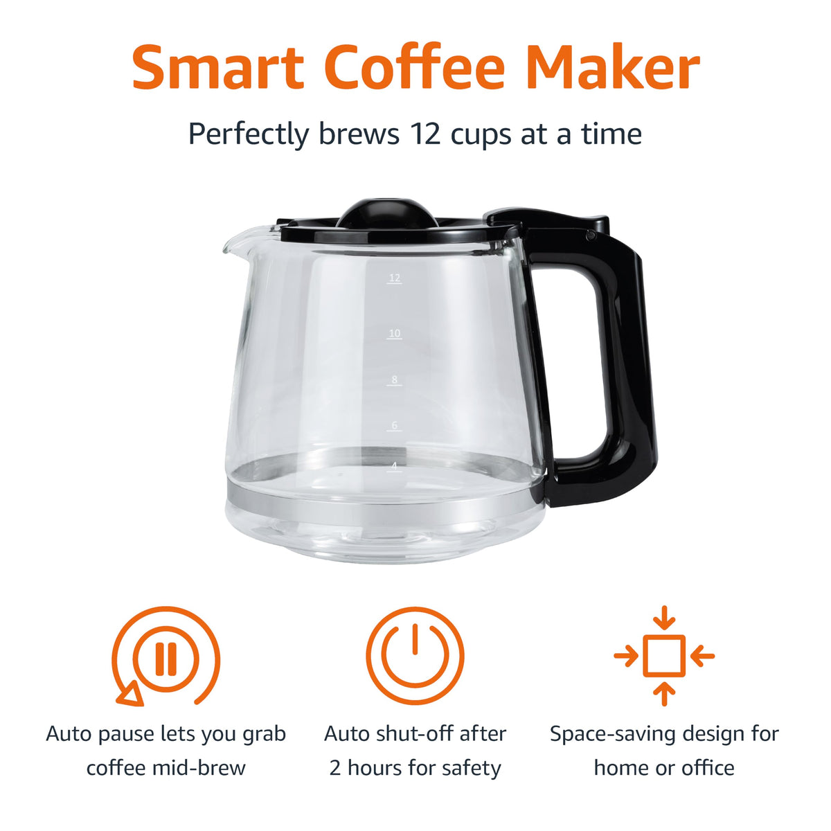 12 Cup Programmable Drip Coffee Maker with Glass Pot C984153