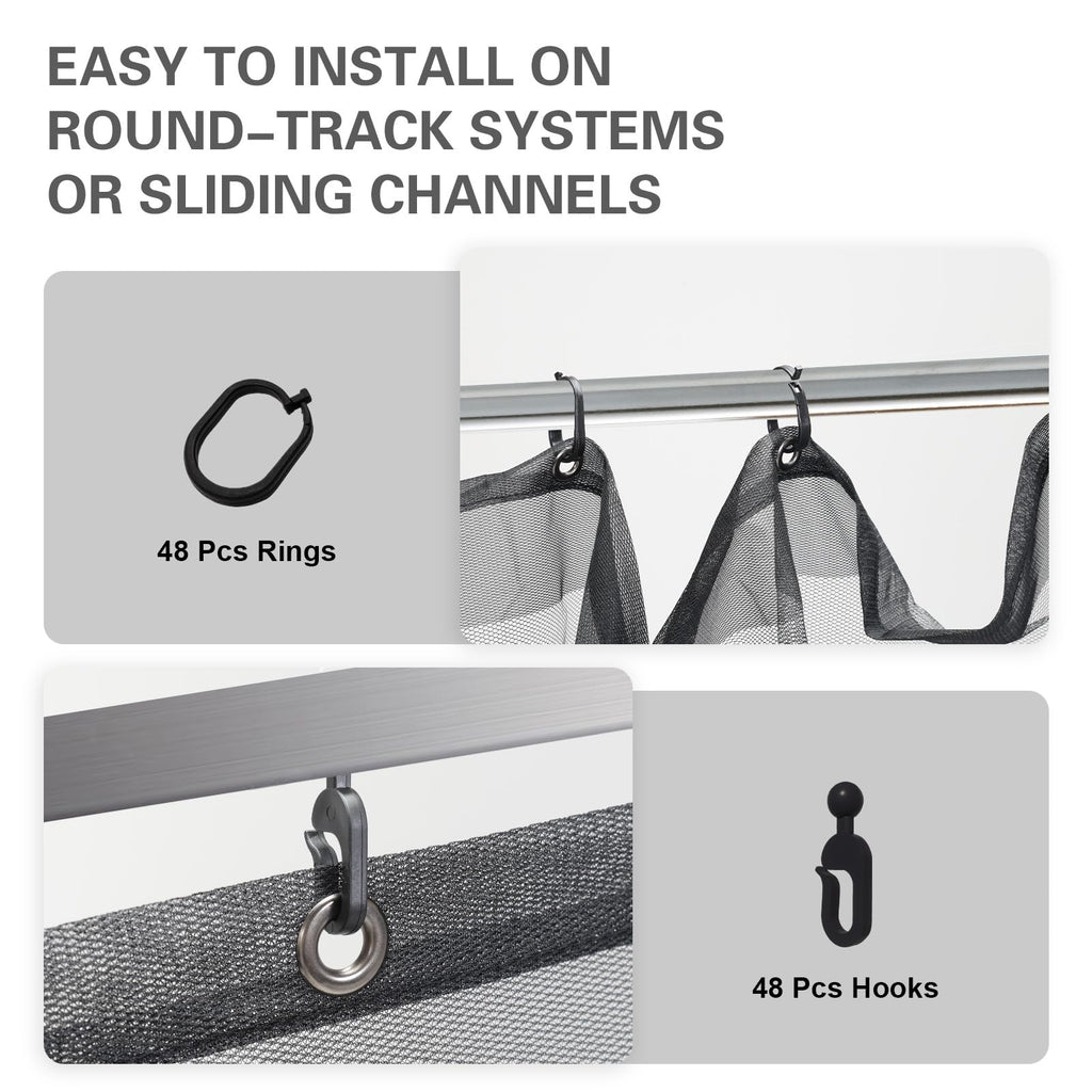 10' x 10' Black Gazebo Netting Screen Replacement L860