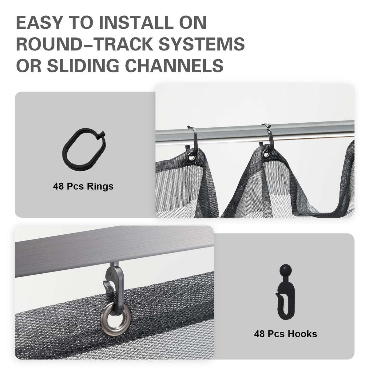 10' x 10' Black Gazebo Netting Screen Replacement L860