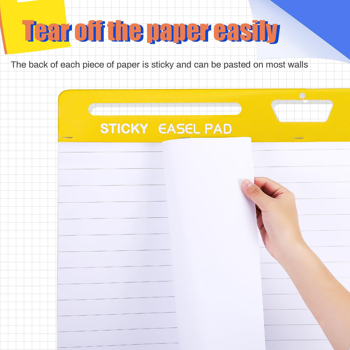 Sticky Easel Pad 25 in x 30 in White 30 Sheets T153080