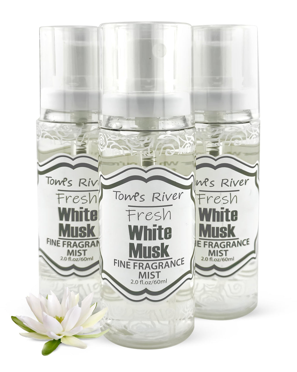 White Musk Scented Body & Hair Mist Pack of 3 2 fl oz O203