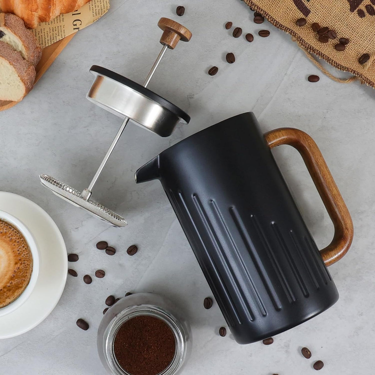 34oz Stainless Steel French Press Coffee Maker H124