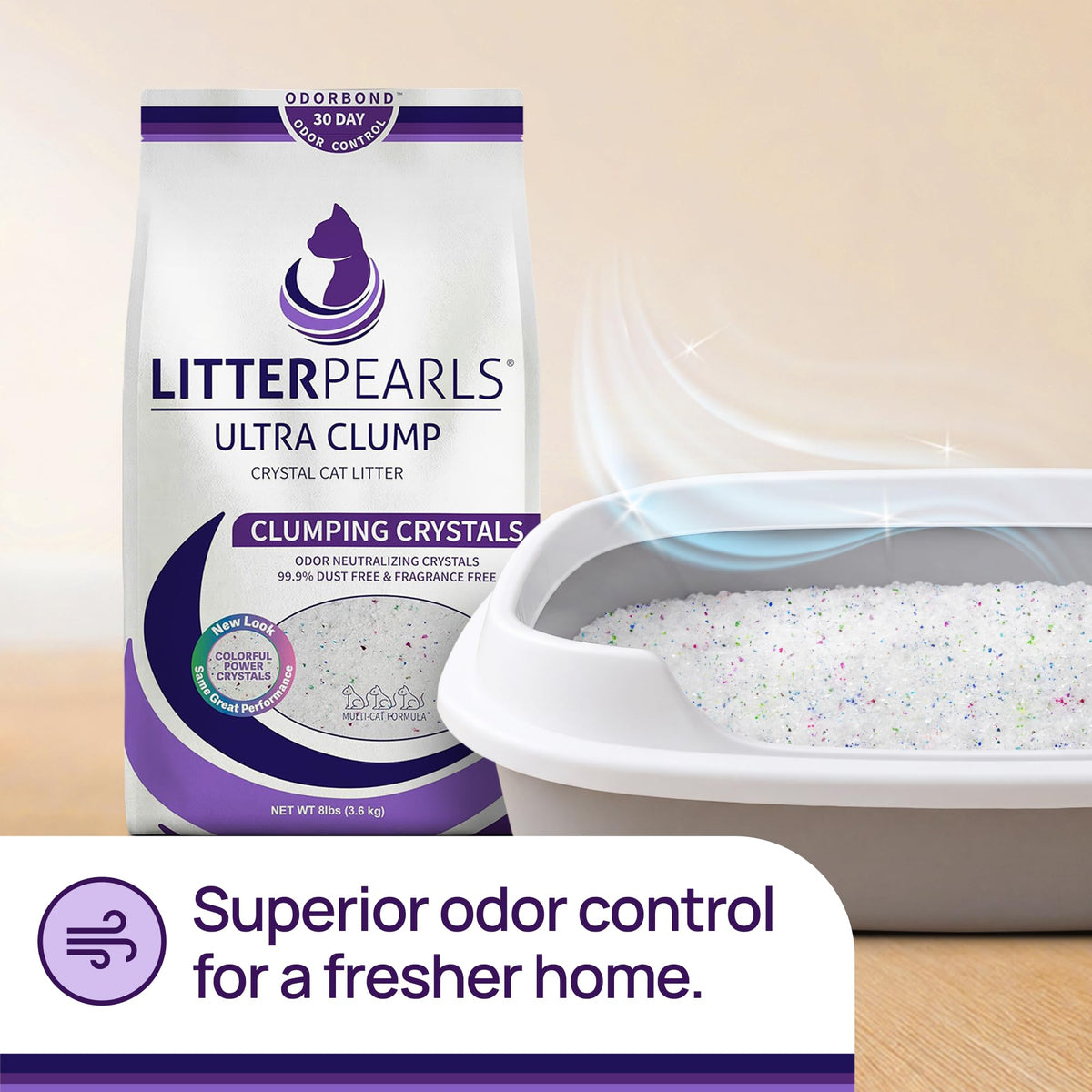 Unscented Crystal Clumping Cat Litter 8lb T6373