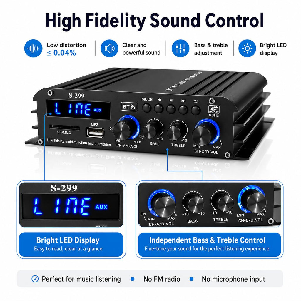 4.1 Channel Home Audio Amplifier Receiver Q98489