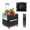 Collapsible Folding Utility Cart with 360° Wheels, Black N71736