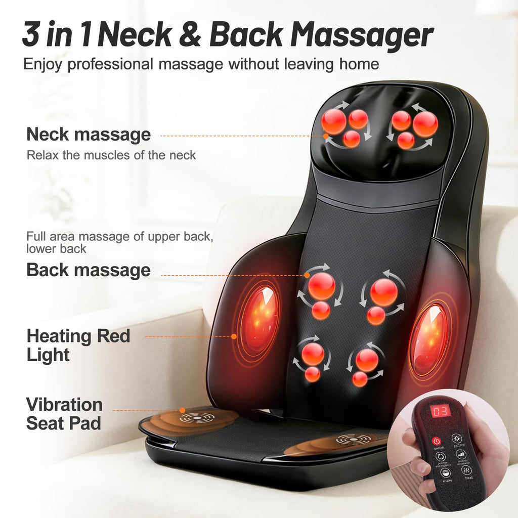 Full Body Massage Chair Pad with Neck Back Foot Shiatsu J9315