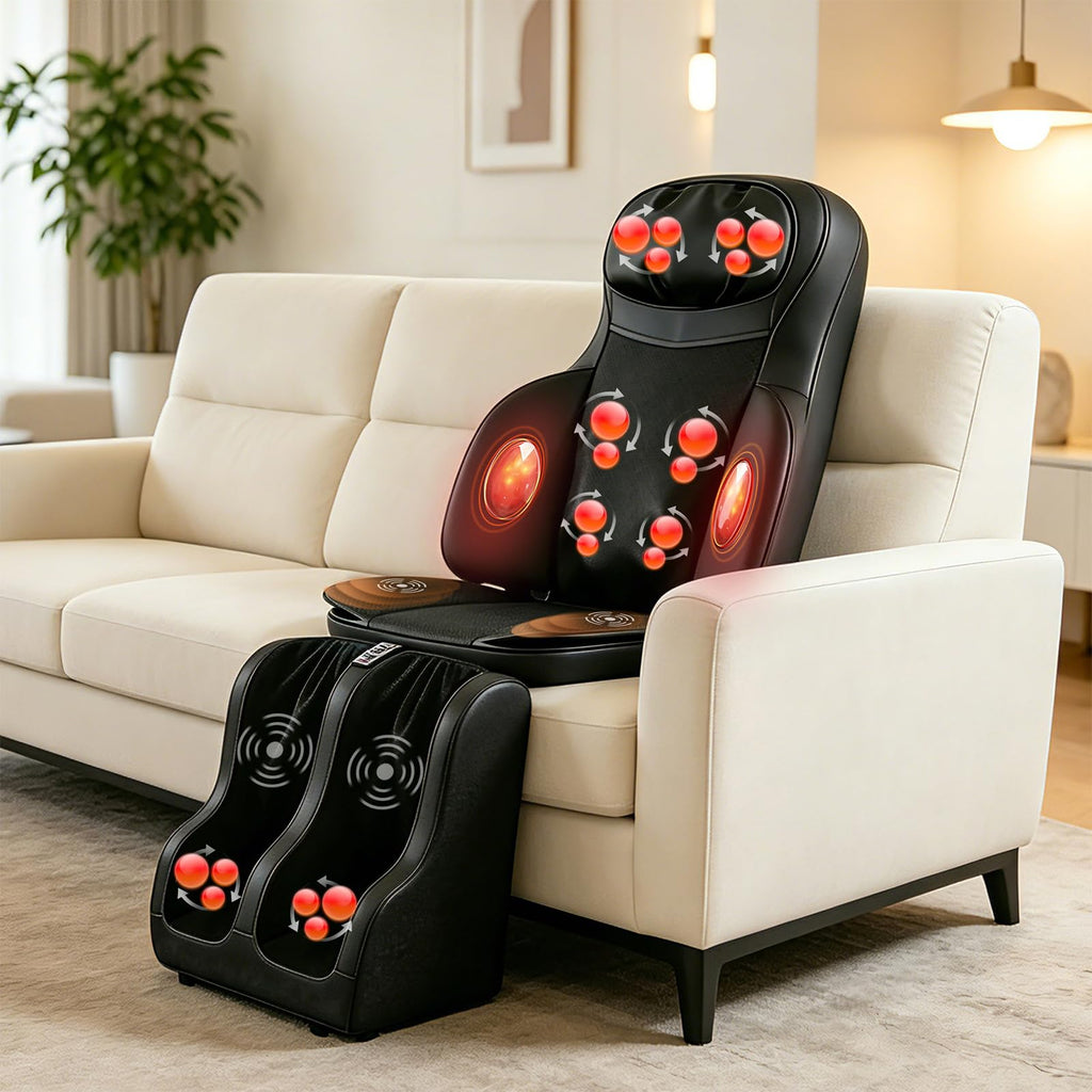 Full Body Massage Chair Pad with Neck Back Foot Shiatsu J9315