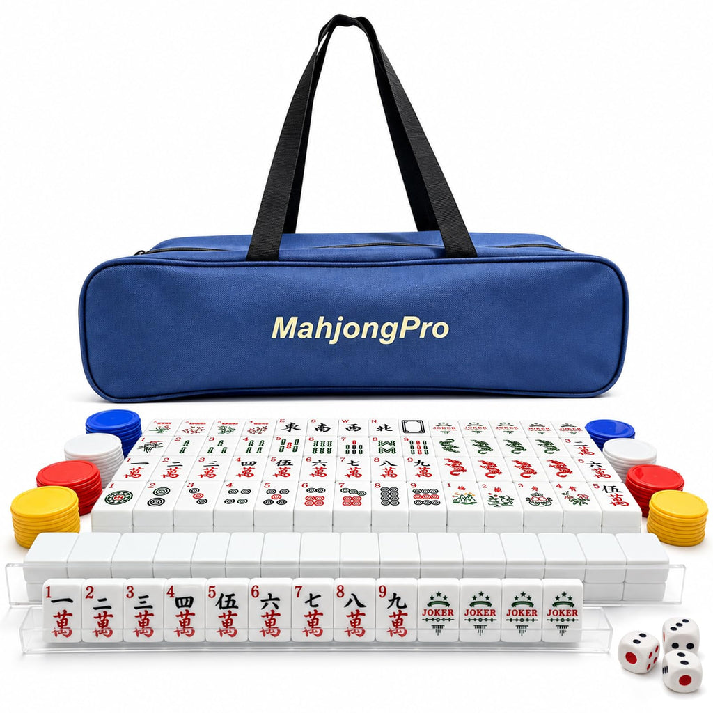 166 Mahjong Tiles 4 Racks 4 Pushers Mahjong Set L36712