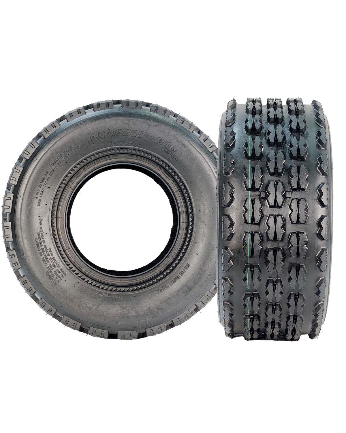 19x7-8 4 Ply Tubeless ATV UTV Tires Set of 2 S9644