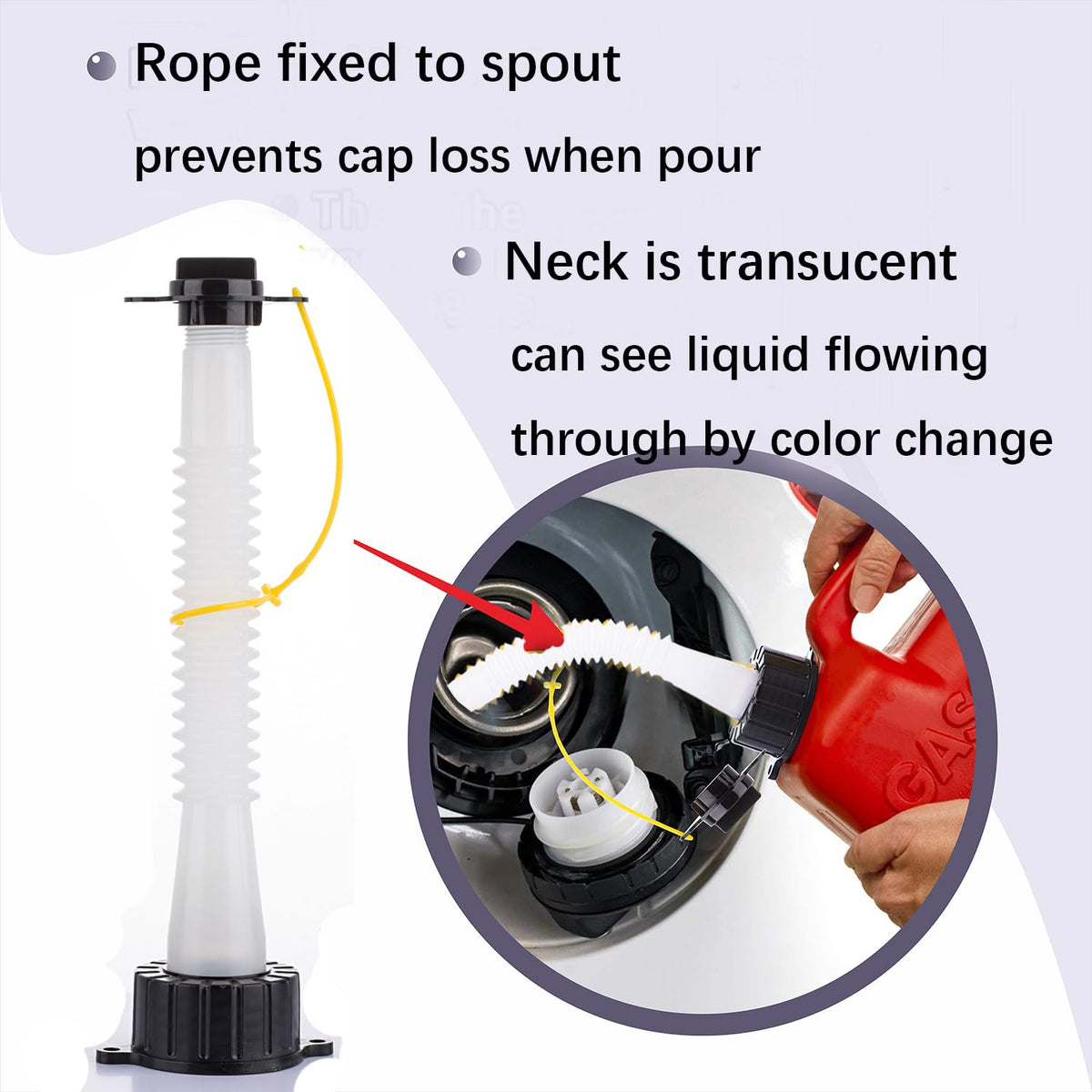 Gas Can Spout Replacement Kit with Flexible Pour Nozzle L81265