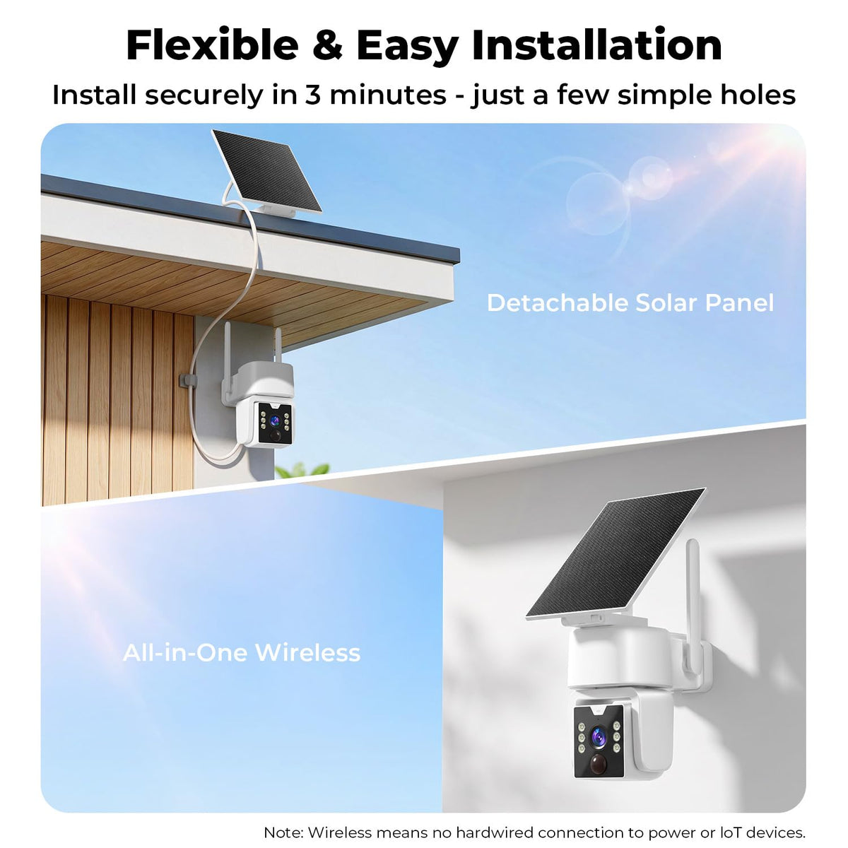 4MP Solar Powered 360° PTZ Outdoor Security Camera X1620