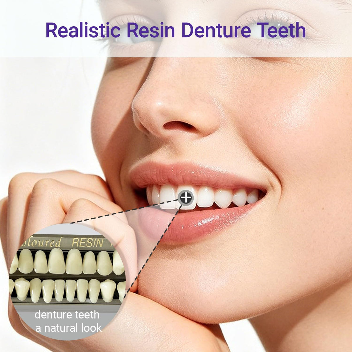 28 Pcs False Teeth Dentures Repair Kit Z52390