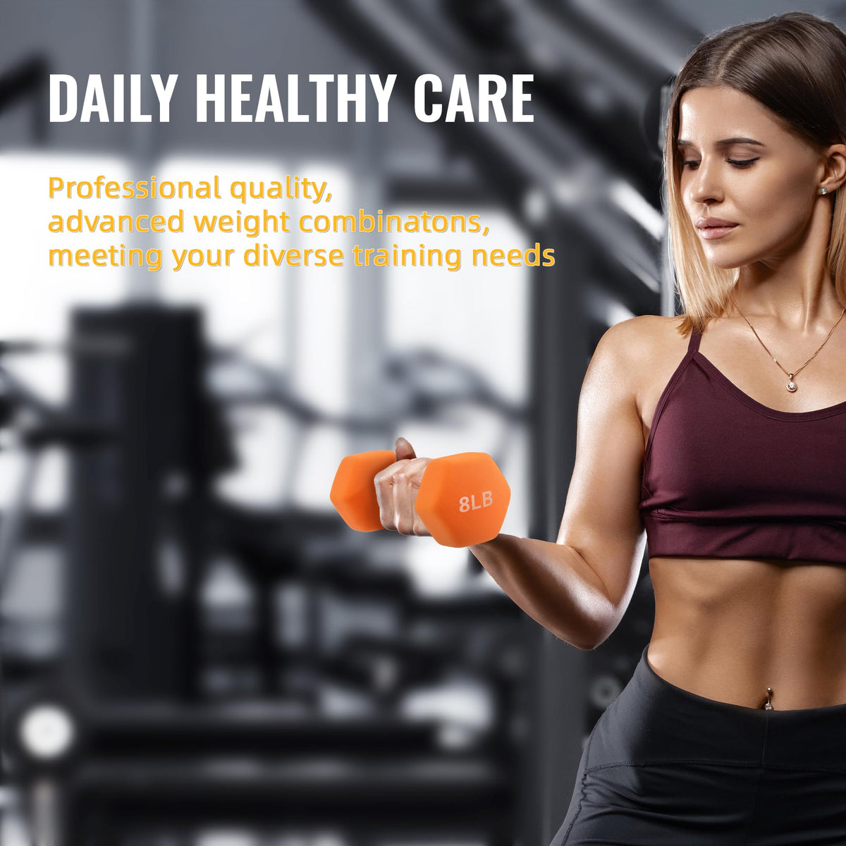Neoprene Dumbbell Set with Rack D2282