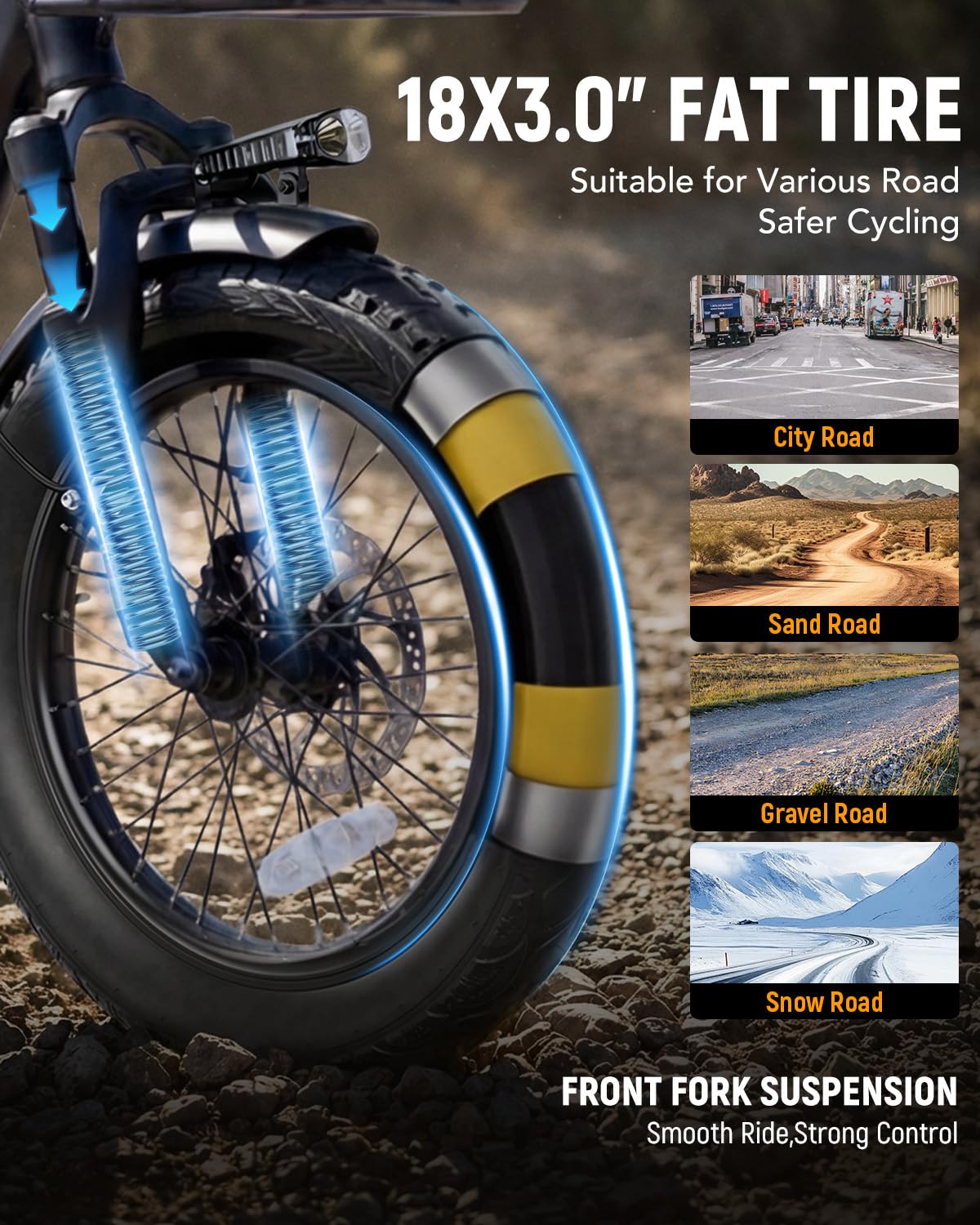 Electric Tricycle for Adults, 18"x3.0" Folding Step-Thru E Trike with 1200W Brushless Motor 48V 499.2Wh Removable Battery Q5131