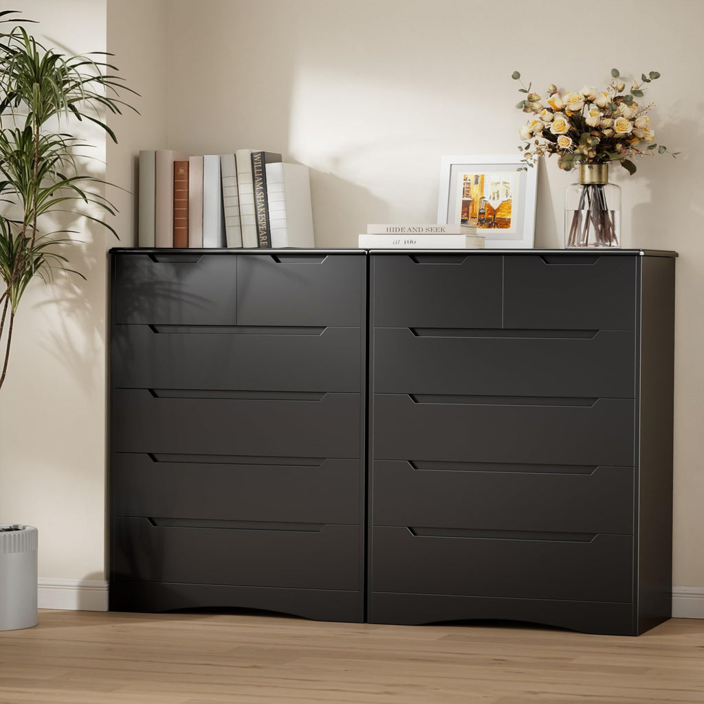 Black 6 Drawer Dresser K170537