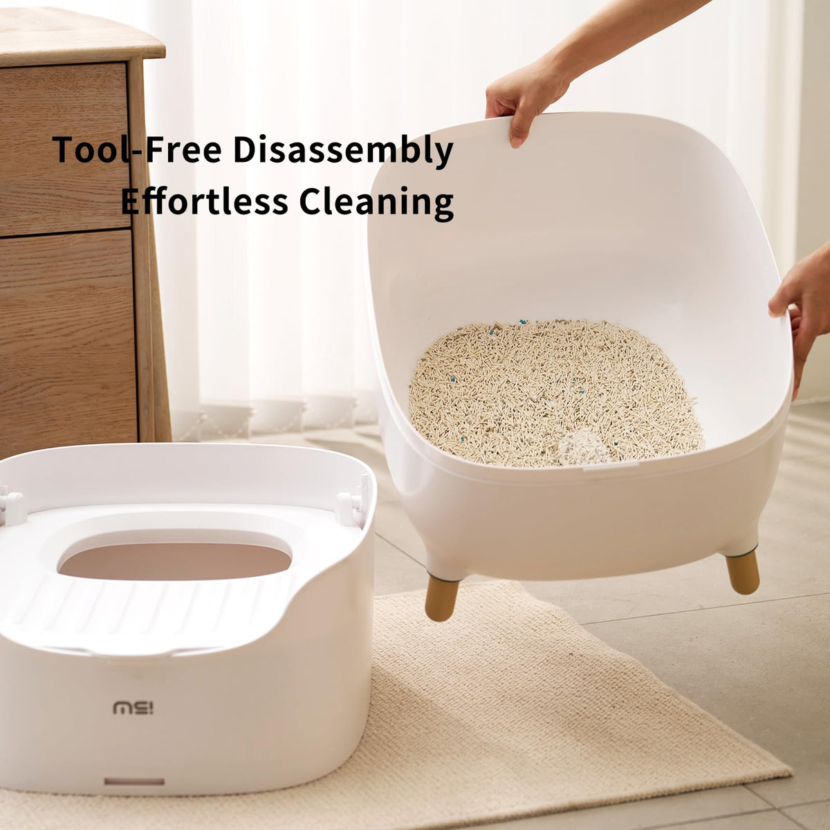 Large Top Entry Cat Litter Box with Scoop G7079