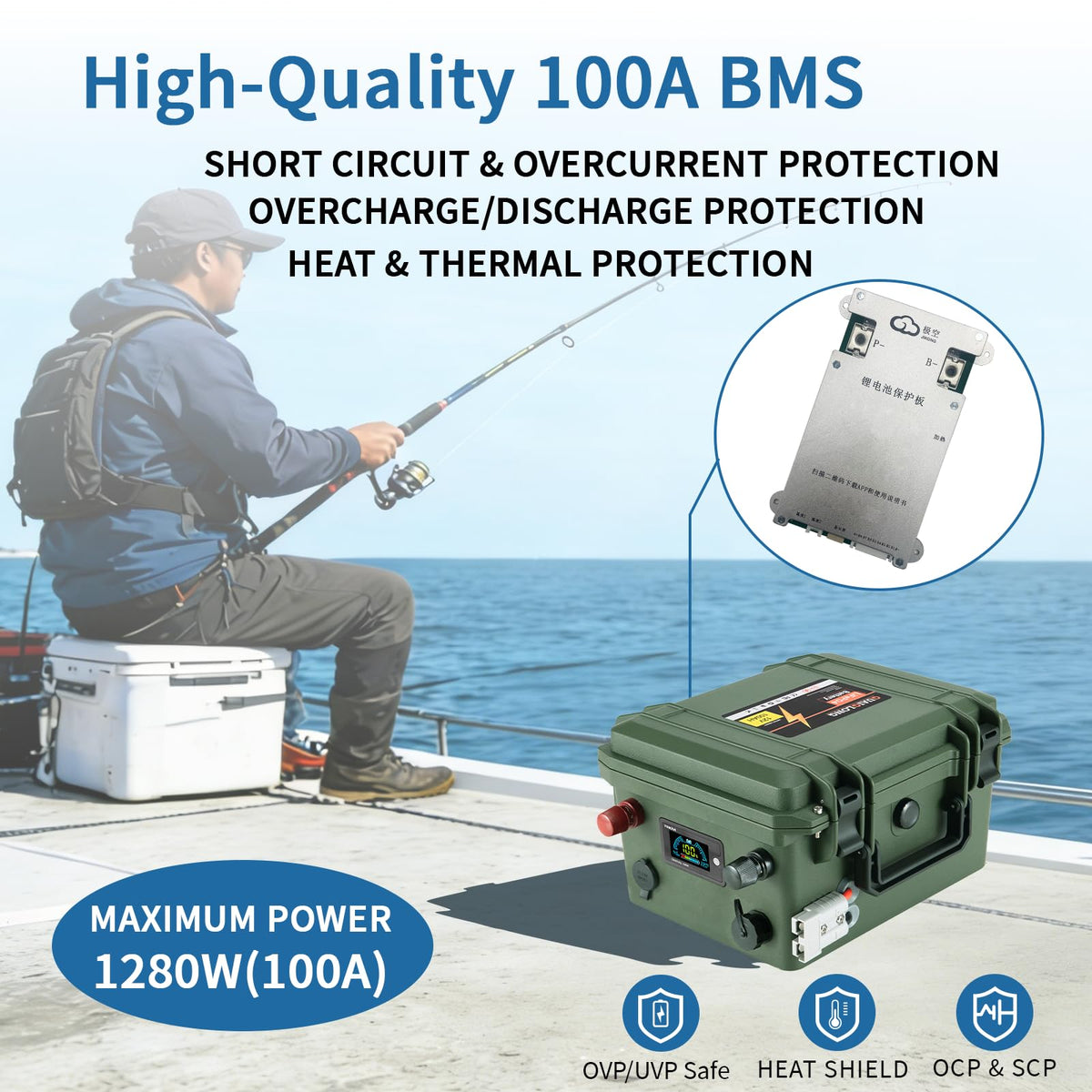 12V 100Ah LiFePO4 Deep Cycle Battery W26456