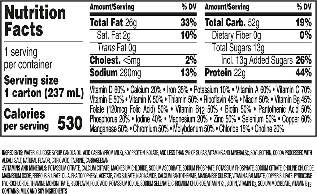 Very High Calorie Nutritional Drink Variety Pack, 12 Count L325