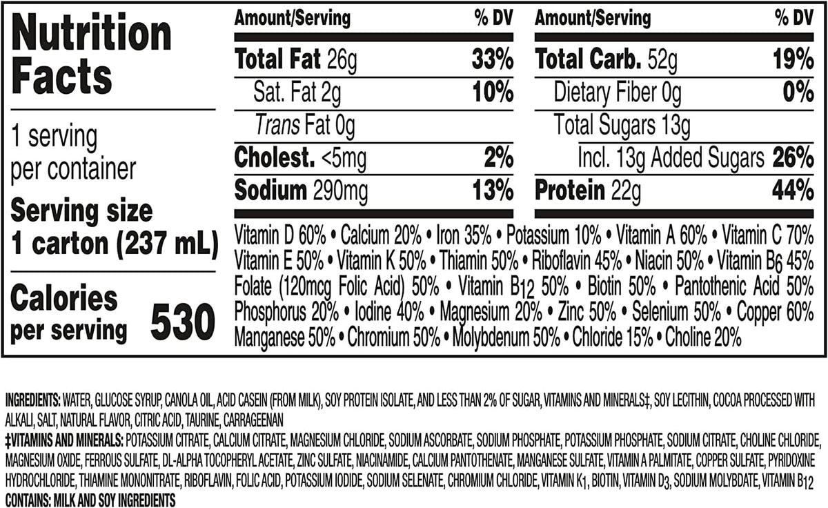 Very High Calorie Nutritional Drink Variety Pack, 12 Count L325
