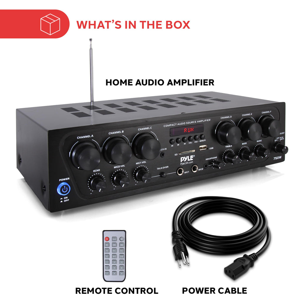 Wireless Bluetooth 6 Channel 750W Karaoke Amplifier R307104