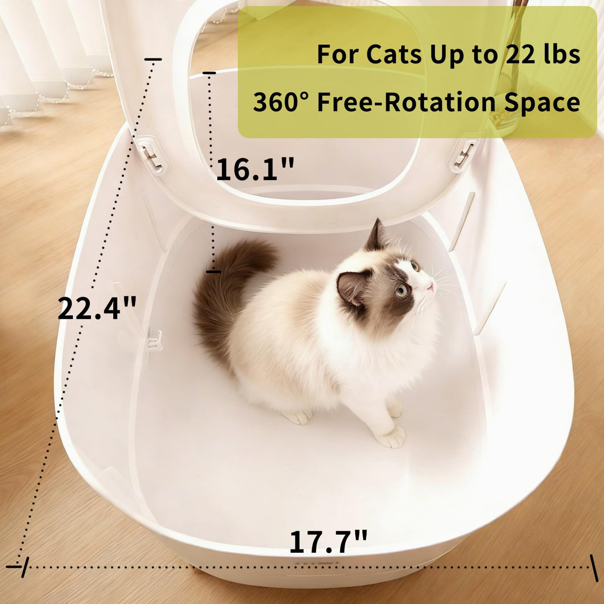 Large Top Entry Cat Litter Box with Scoop G7079