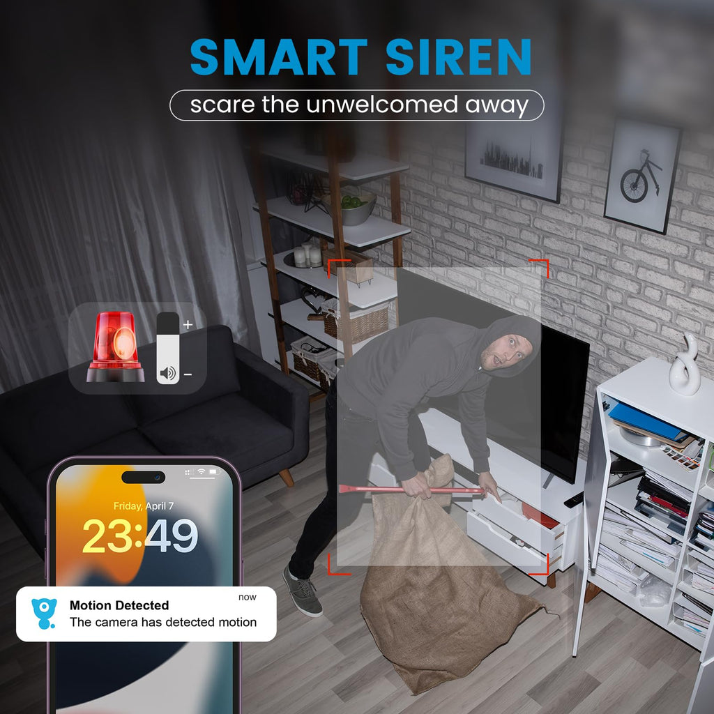 2K Indoor Security Camera with Night Vision F71231