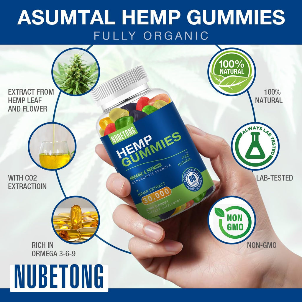 Organic Hemp Gummies Supplement 2 Packs F576310