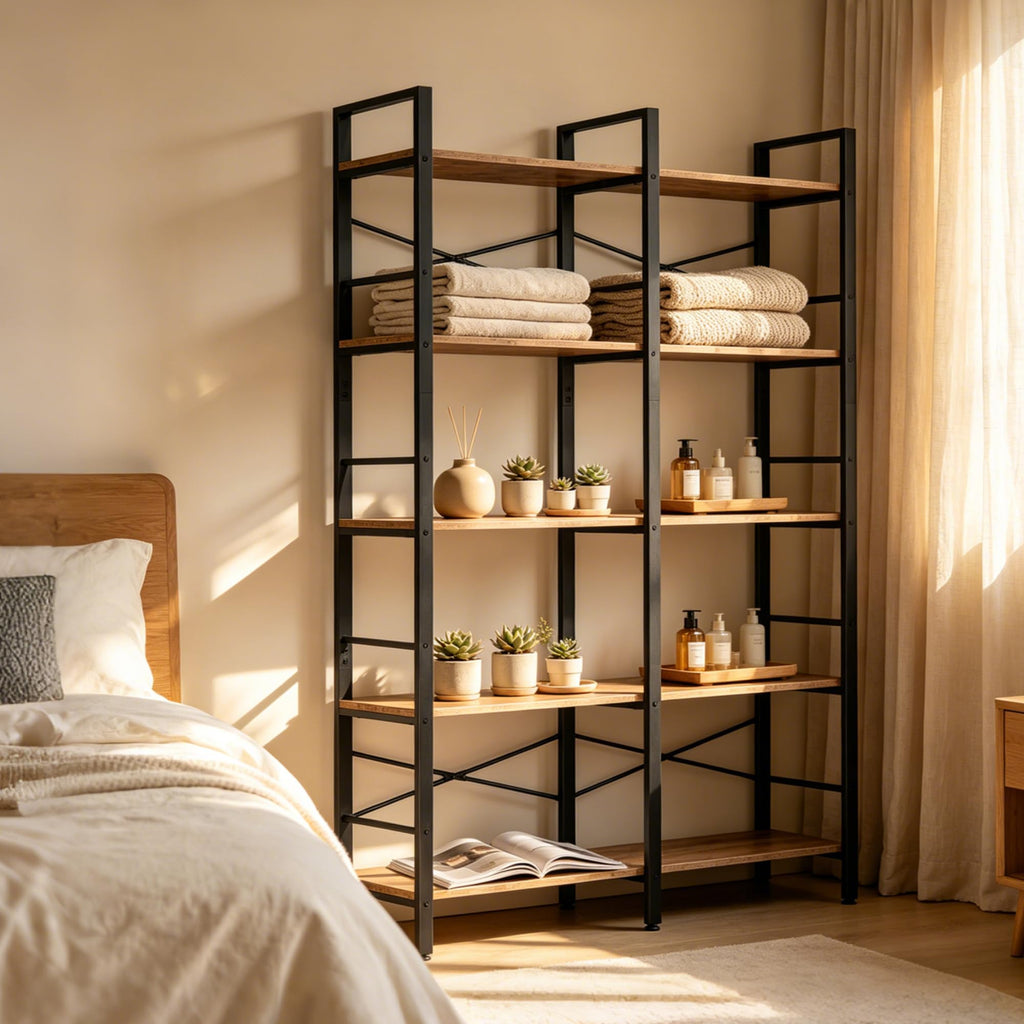 5 Tier Bookshelf with 10 Open Shelves R9181