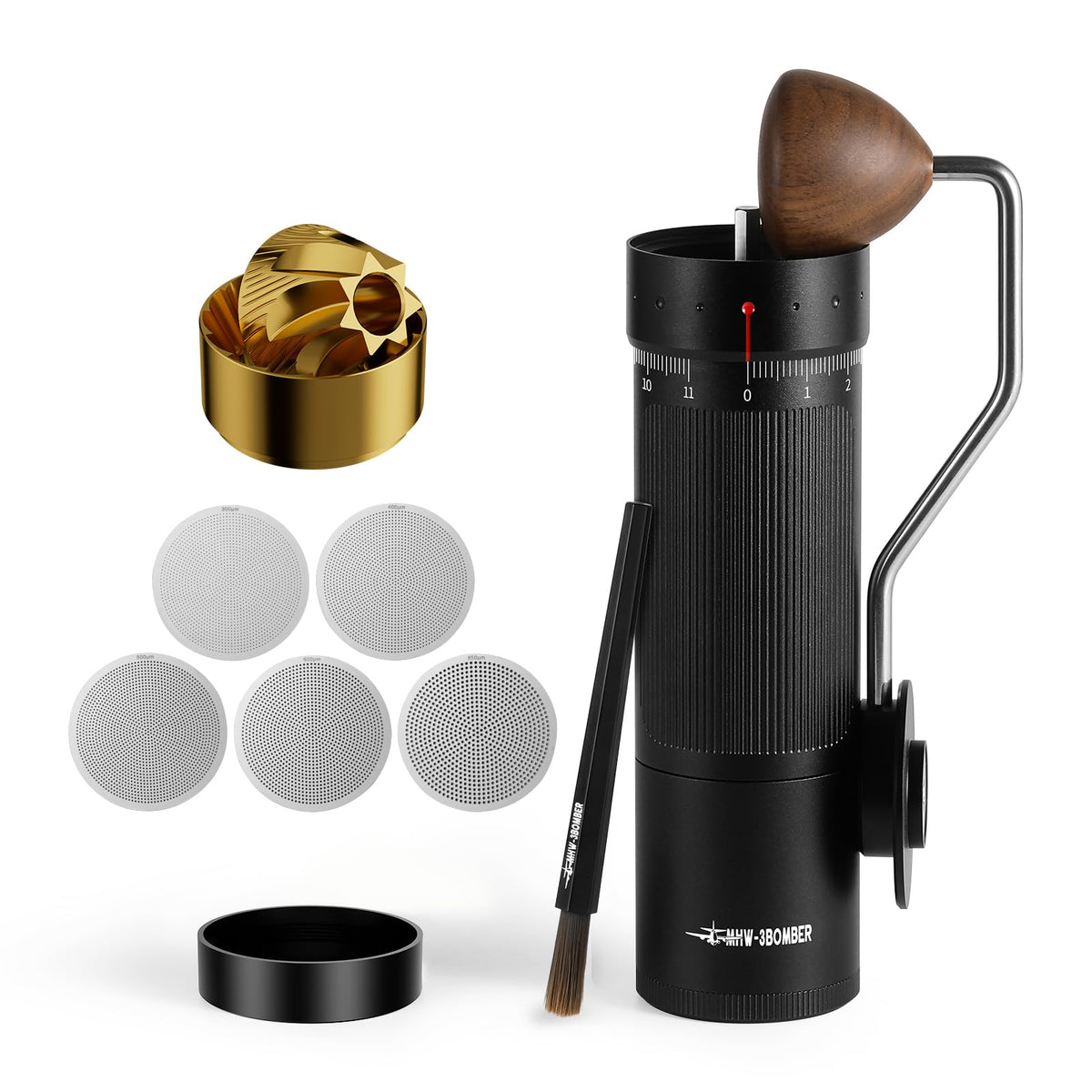 Manual Coffee Grinder with Titanium Coated Conical Burr W6617