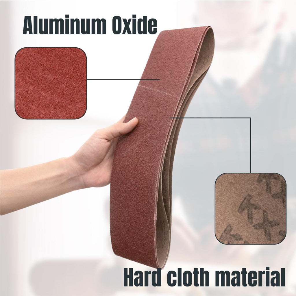 4 x 36 Inch 60 Grit Aluminum Oxide Sanding Belts E635
